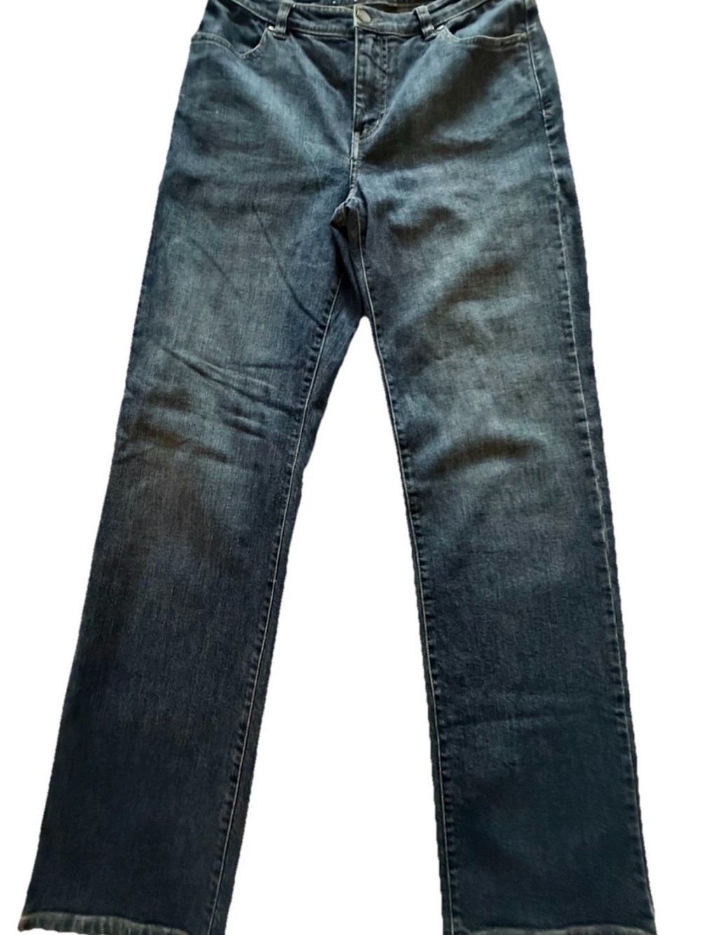 Indigo Palms Straight-Leg Jeans in Med Blue Wash